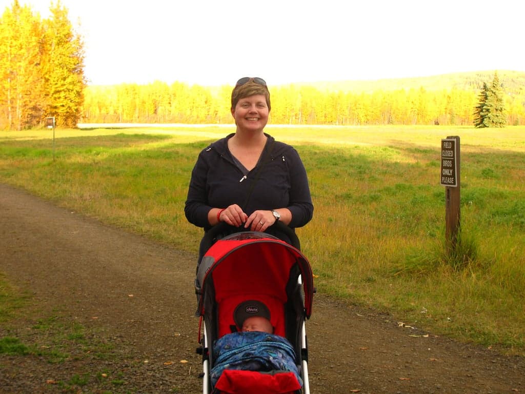 First time you take a walk with your baby.