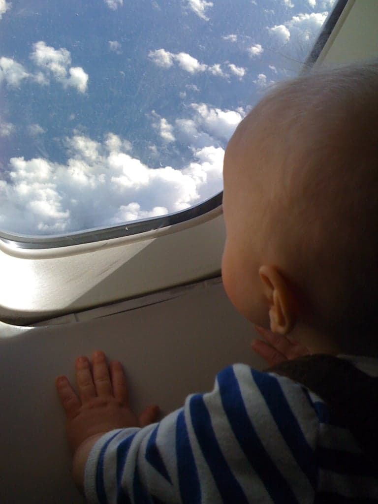 First time you take your baby on an airplane.