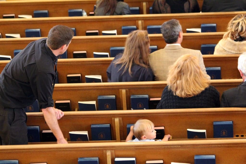 First time you take your tot to church.