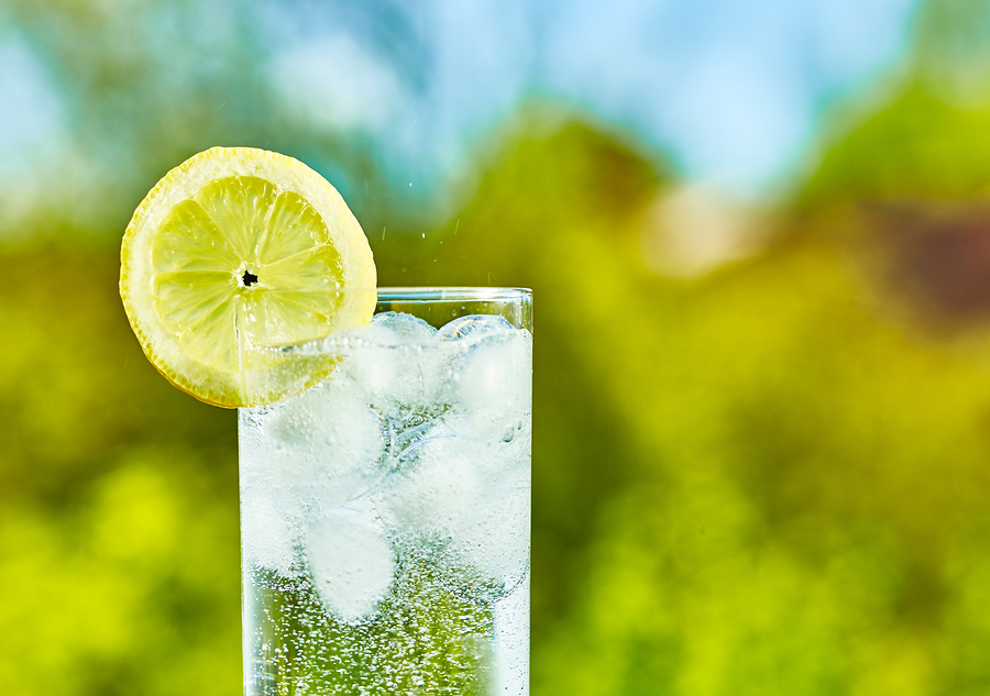 bigstock Sparkling Water And Lemon Slic 91864223