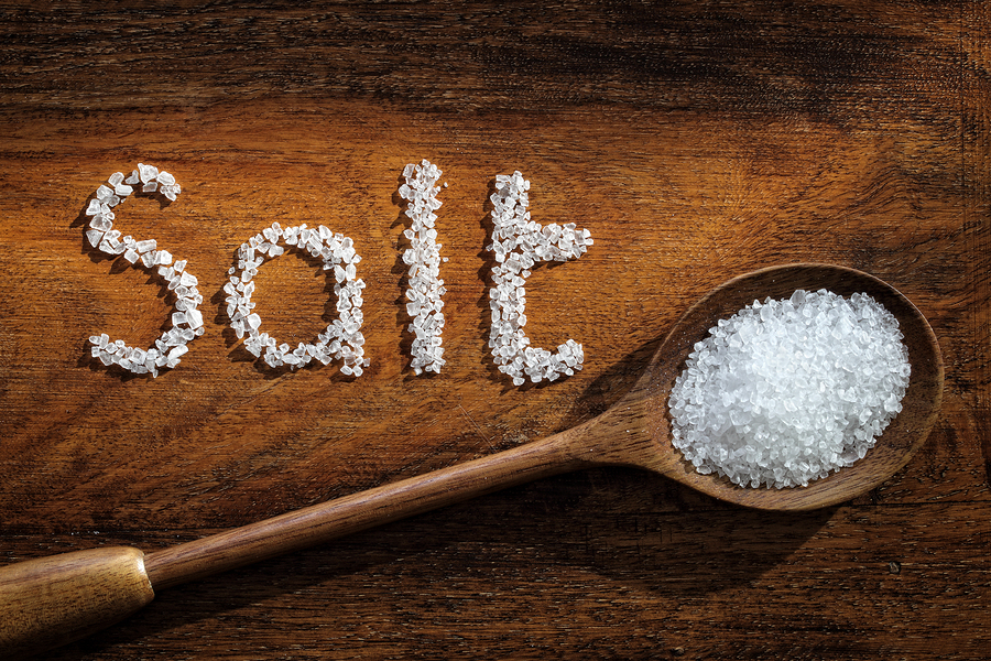 bigstock Sea salt on wooden spoon and t 82493897