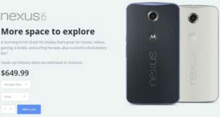 Nexus 6, διαθέσιμο από το website της Motorola