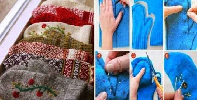 Φτιάξτε γάντια από το παλιό σας πουλόβερ!