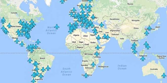 Χάρτης με τους κωδικούς wi fi στα αεροδρόμια του κόσμου