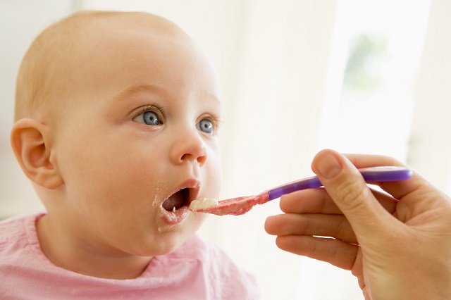 bigstock Mother Feeding Baby Food To Ba 4136660