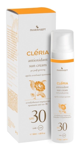 CLERIA Antioxidant Sun Cream SPF30 BOX2 transparent
