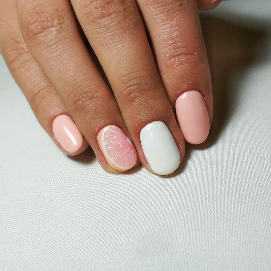 grapefruit nails
