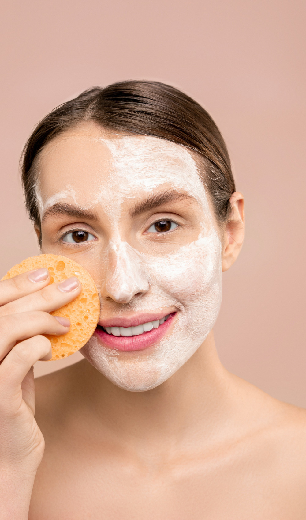 woman with white soap on face 3762473
