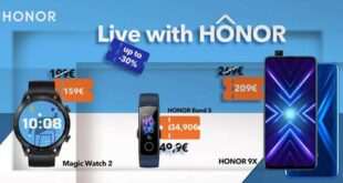 Live with HONOR : Προσφορές σε wearables και στο HONOR 9X έως και -30%