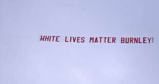 Σάλος στην Αγγλία με ιπτάμενο πανό «White lives matter» πάνω από το Μάντσεστερ Σίτι - Μπέρνλι