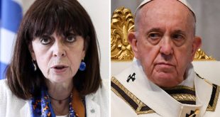 Τηλεφωνική επικοινωνία με τον Πάπα για την Αγιά Σοφία θα έχει σήμερα η Κατερίνα Σακελλαροπούλου