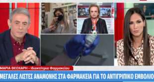 Έλλειψη στα αντιγριπικά εμβόλια - Ουρές έξω από τα φαρμακεία