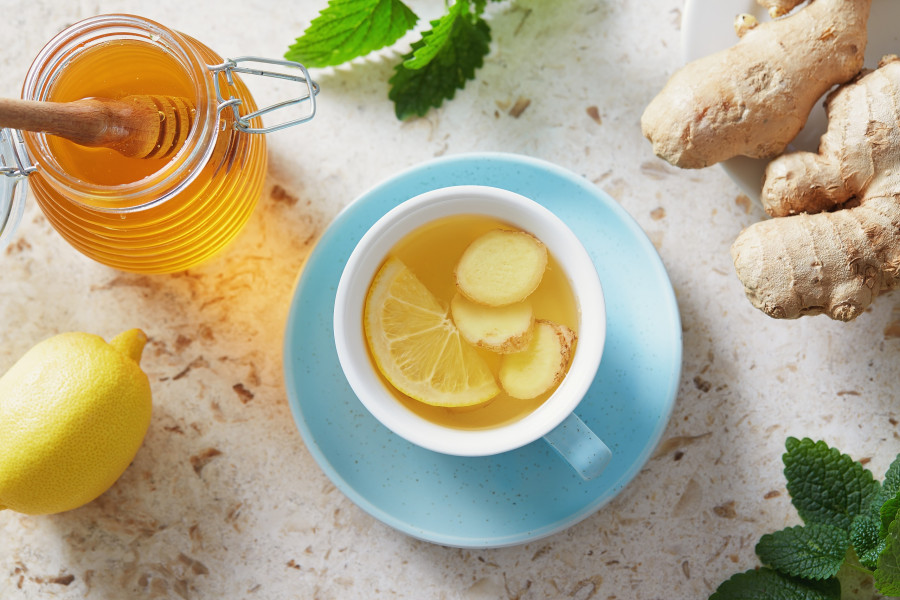 Lemon-ginger-tea-honey-lemon